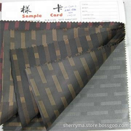 Cheap polyester taffeta jacquard lining fabric for handbag